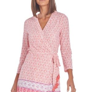 Cabana Life Tassel Napa Print Wrap Romper